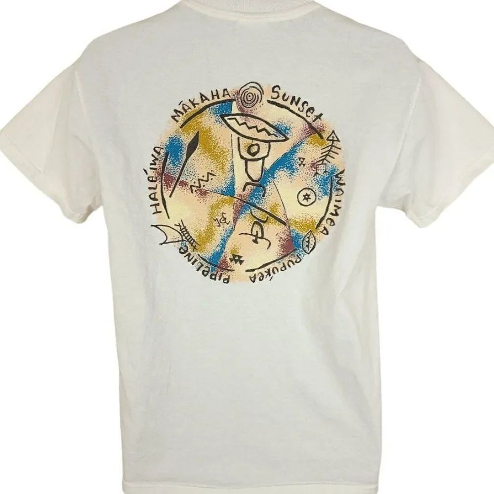 Hawaii T Shirt Vintage 90s Y2K Makaha Haleiwa Waimea Pupukea Hawaiian Surfer Men